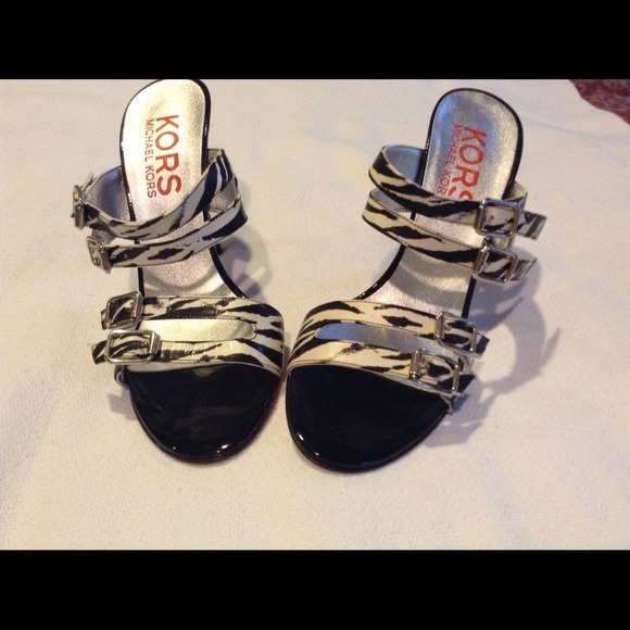 Zebra Print Sandals - Picture 1 of 4