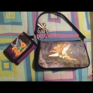 Tinkerbell purse and wallet set