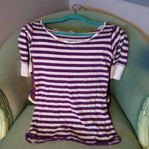 Stripped Short-sleeve Top