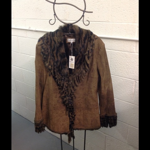 Suede Leather and Fur Coat