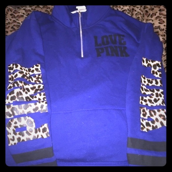 Dark blue Pink Half zip