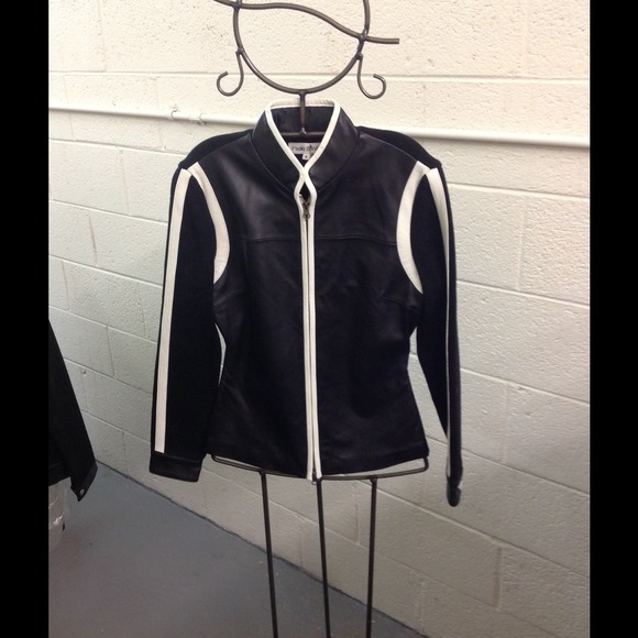 ON HOLD *****eather and Stretched Spandex Jacket