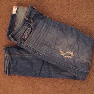 Hollister light wash ripped jeans