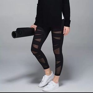 SOLD Lululemon high times crop tech mesh tights