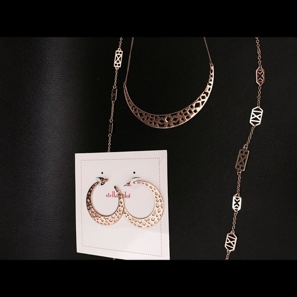 Stella and dot matching necklaces and earrings-