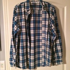 Blue plaid shirt
