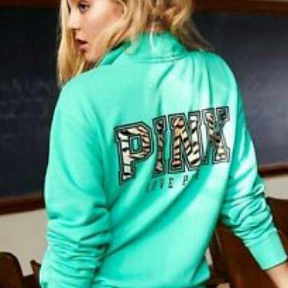 Victoria's secret PINK tiger half zip nwot