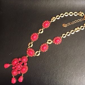 Stella and dot red/dark coral  statement necklace