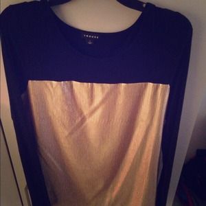 Black and Gold Sequin Trouve Top