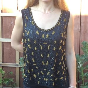 Vintage silk beaded tank Vintage silk beaded tank