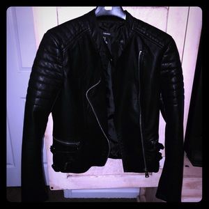 Edgy looking faux leather jacket