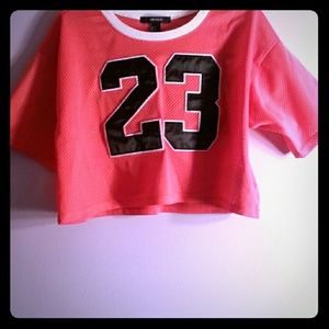23 - Babe Jersey crop top