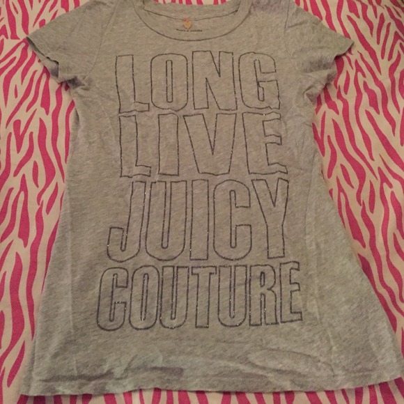 Juicy Couture gray graphic short sleeve shirt