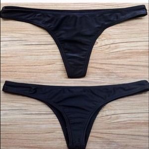 Black t back bikini bottom