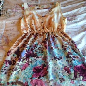 Adorable floral cutout back top