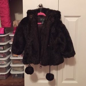 Brown Faux Fur toddler coat!!!!