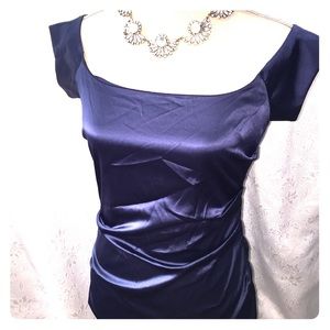 Satin fired knee high dress