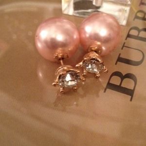 ️️Pink Double Pearl with ️Bling