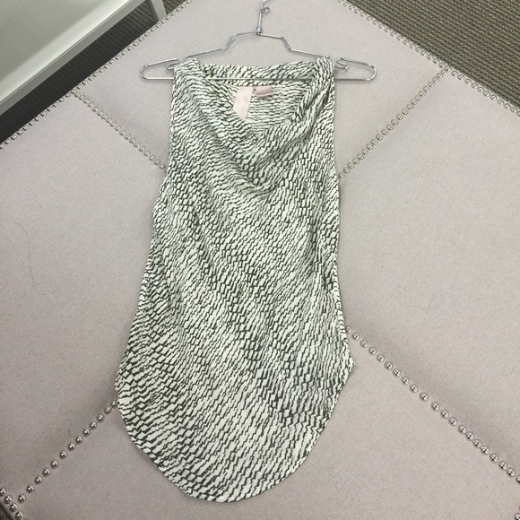 Animal print cowl neck blouse