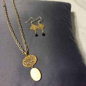 Sara Blaine necklace and earrings set