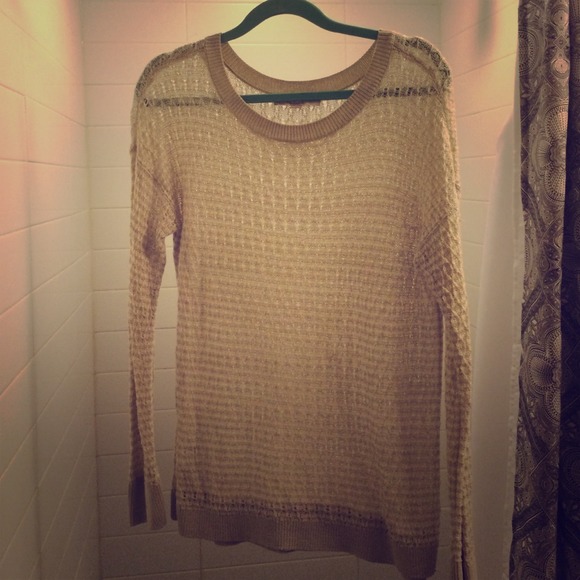 White and Taupe Sweater