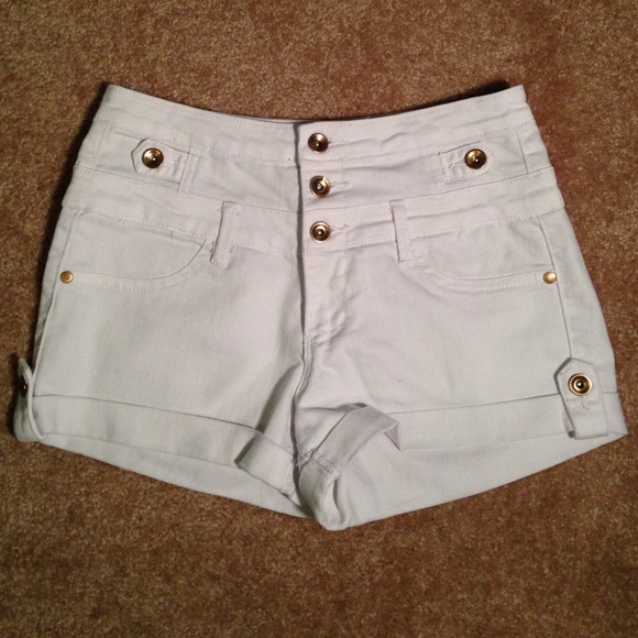 White button up high waisted shorts!