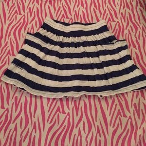 Forever 21 navy and white striped skirt