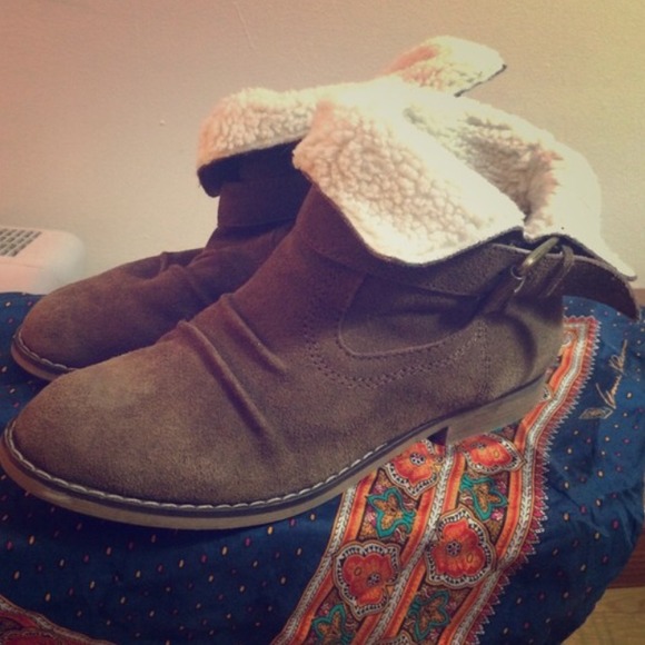 🔥Brown suede ankle booties