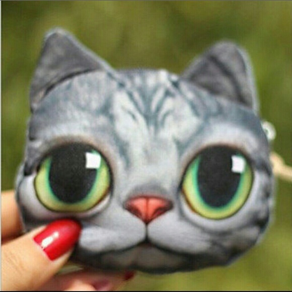Lovely girls cat purse pouch bag