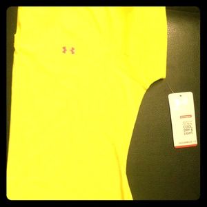 Under Armor Semi Fitted Bright Yellow shirt NWT