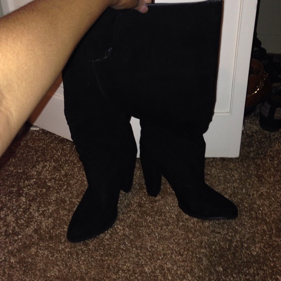 Suede Knee High Boots