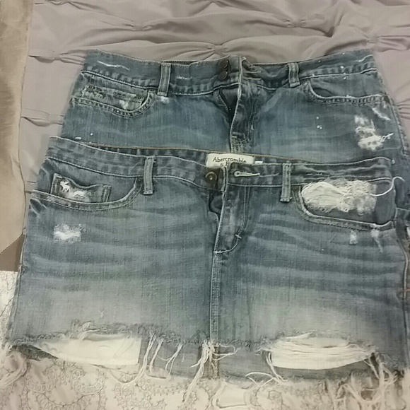 2 Abercrombie and fitch jean skirts