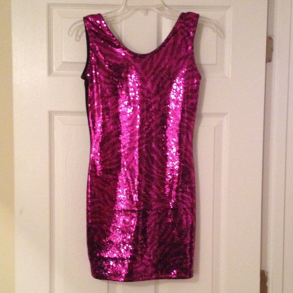 Sequin Low Back Party Dress