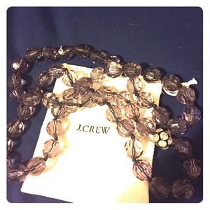 SOLD J. Crew Purple Bead Necklace 18" Length NWOT