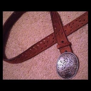 Leather belt