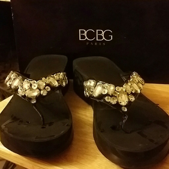 BCBG Black Studded  Sandals