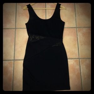 Black Bodycon Mesh M Dress