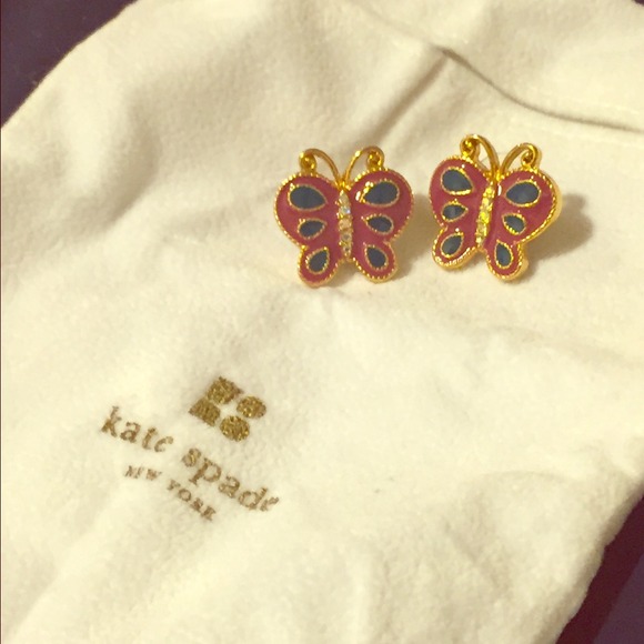 Kate Spade Butterfly Studs NWOT