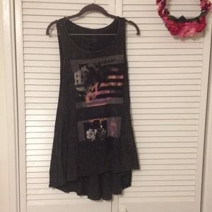 Free People Black Acid Wash Tunic