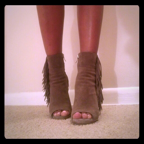 Peep Toe BCBG Tassel Booties