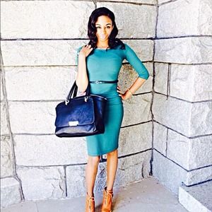Teal midi Dress