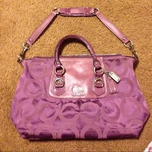 Authentic lavender coach handbag
