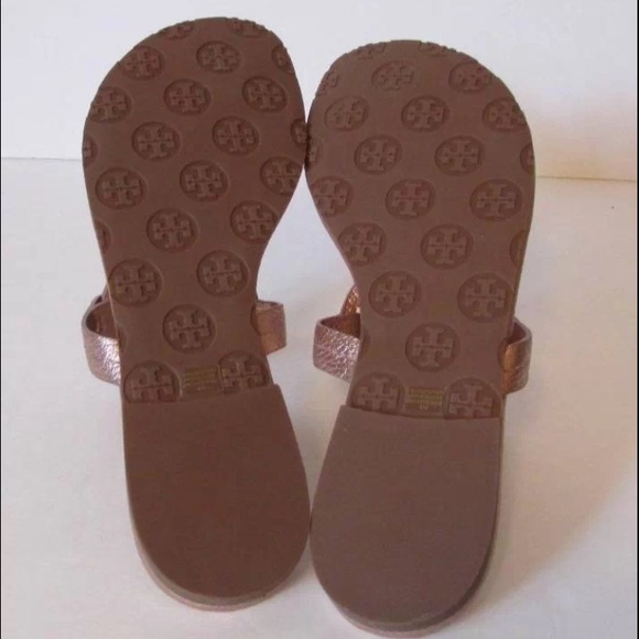 ❌❌❌SOLD Tory Burch Rose Gold tumbledleather sandal - Picture 3 of 3