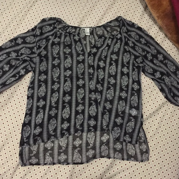 Paisley sheer blouse
