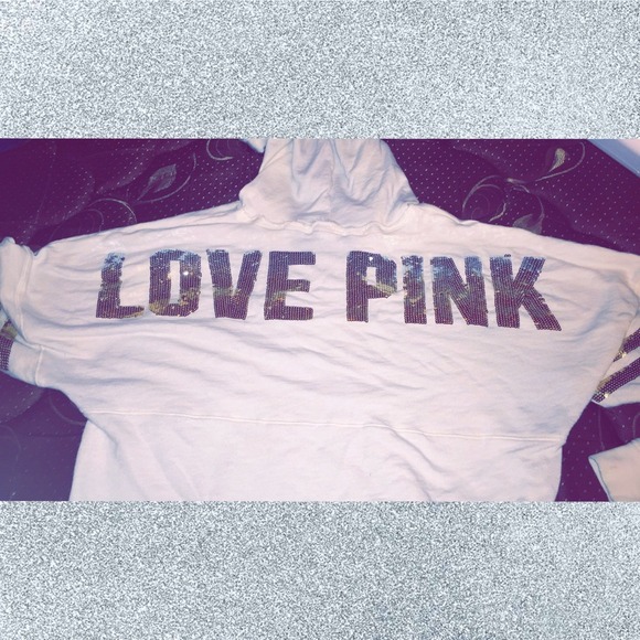 Pink VS sequin varsity hood ! (Ombre!)