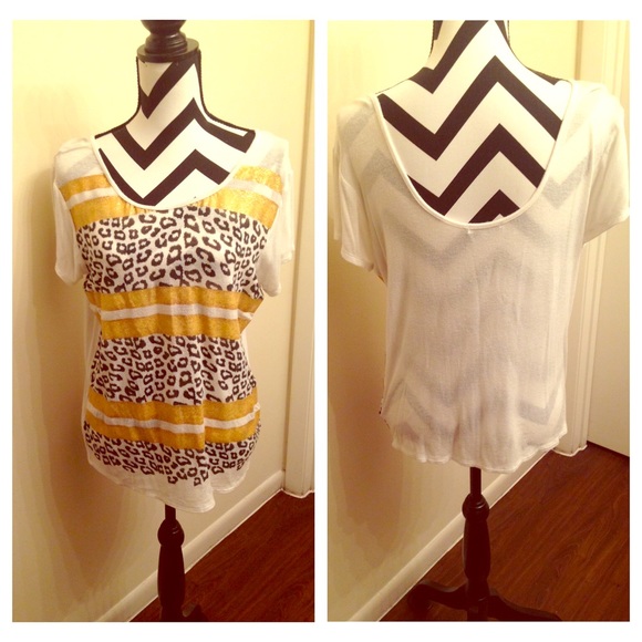 Leopard Glitter Tee Shirt