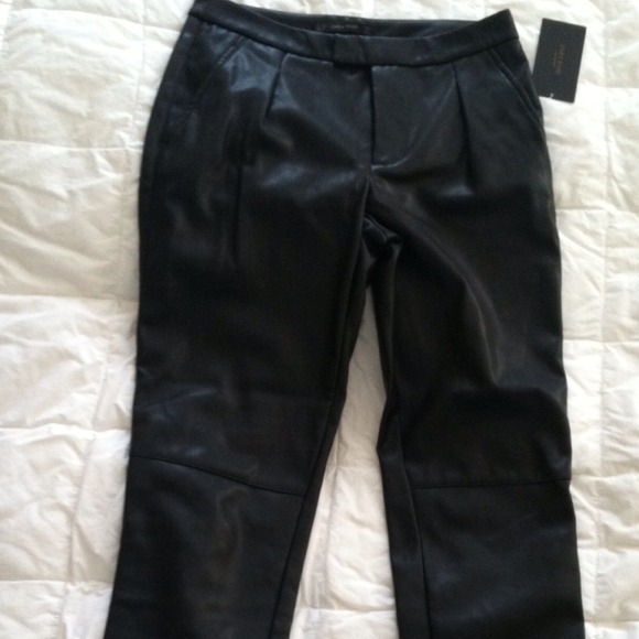 [Zara] Black Faux Leather Pants (NWT!) - Picture 2 of 3