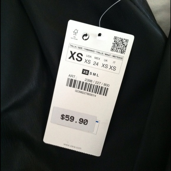 [Zara] Black Faux Leather Pants (NWT!) - Picture 3 of 3