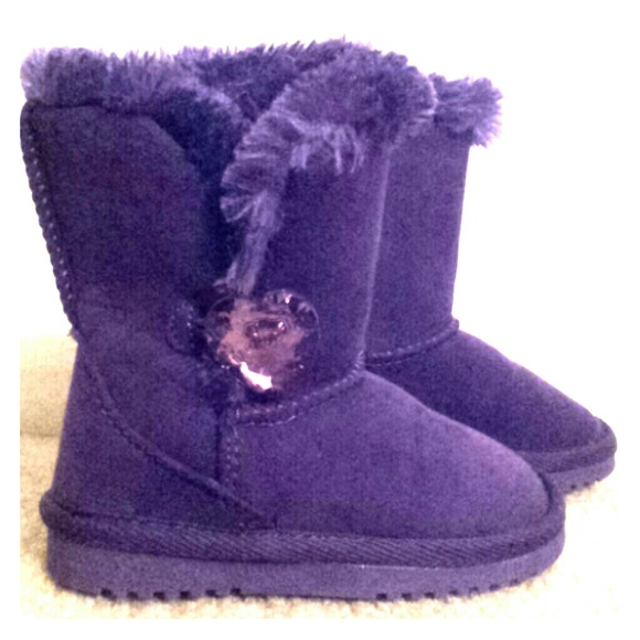 Purple Suede Toddler Boots - Picture 1 of 2