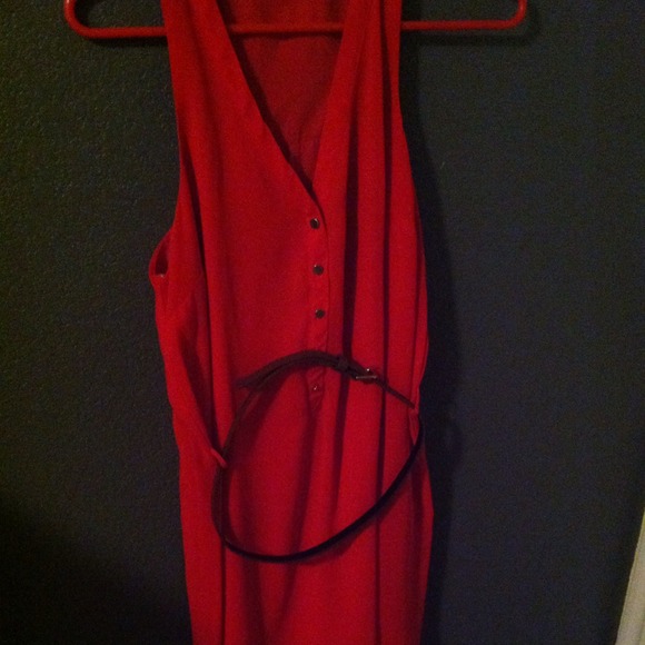 Bundle! Red sundress and tribal print romper.